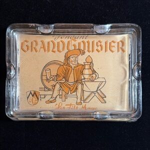 Vintage Glass Ashtray with Grandgousier Design